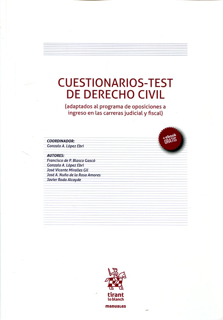 Cuestionarios-test de Derecho civil