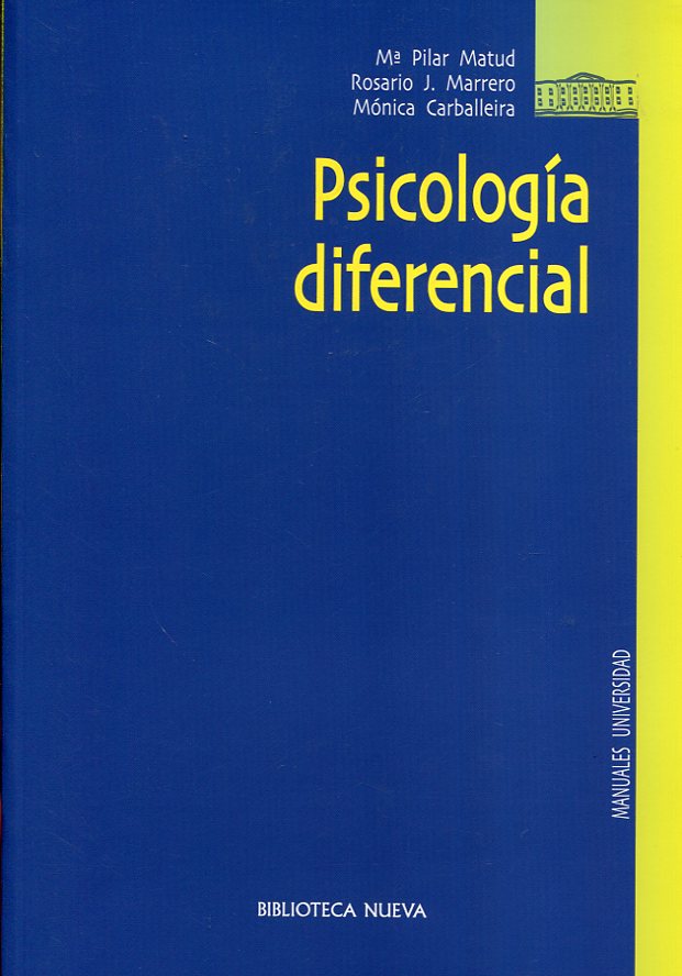 Psicología diferencial. 9788497422727
