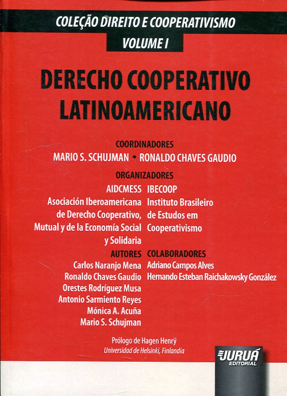 Derecho cooperativo latinaoamericano. 9789897124938