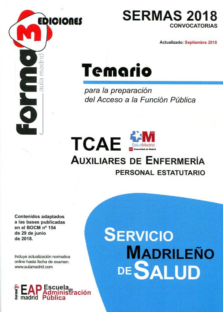 Temario Servicio Madrileño de Salud. 9788492771431