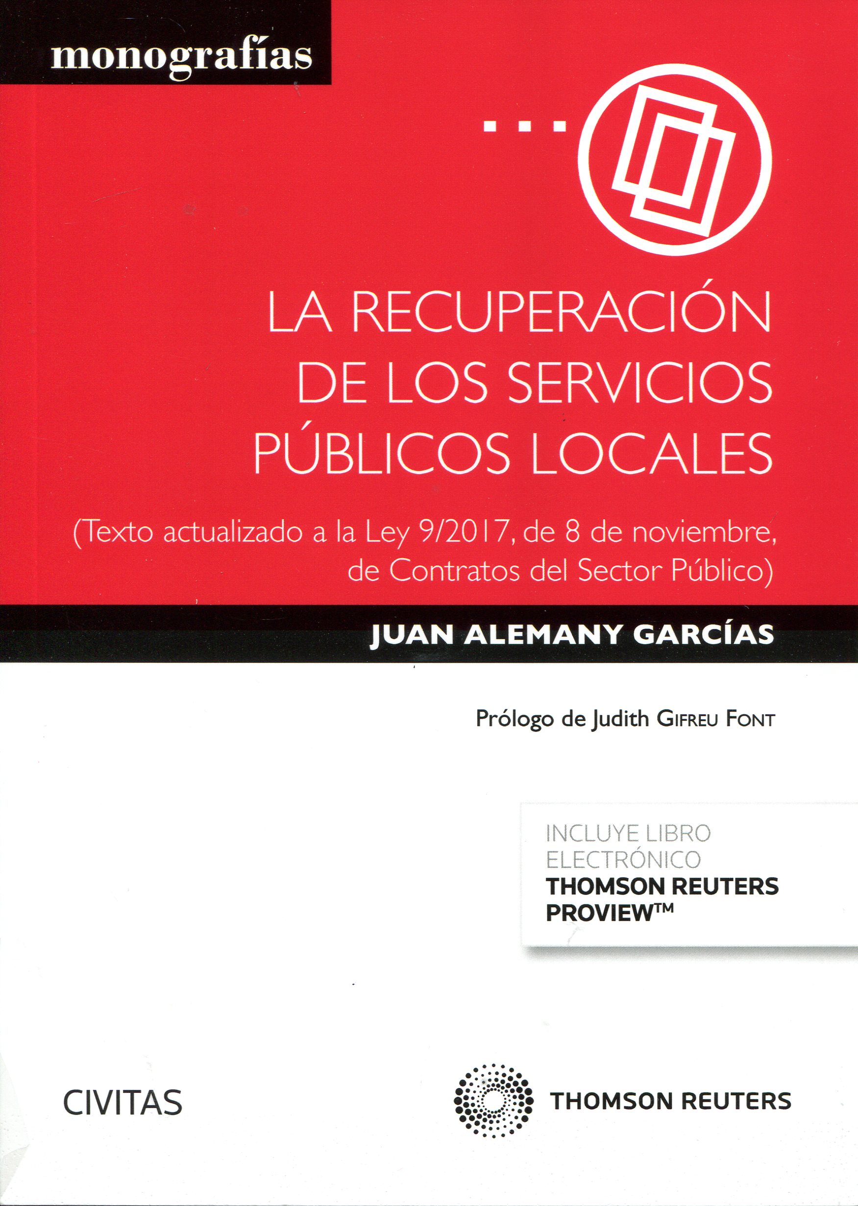 La recuperación de los servicios públicos locales. 9788491977261