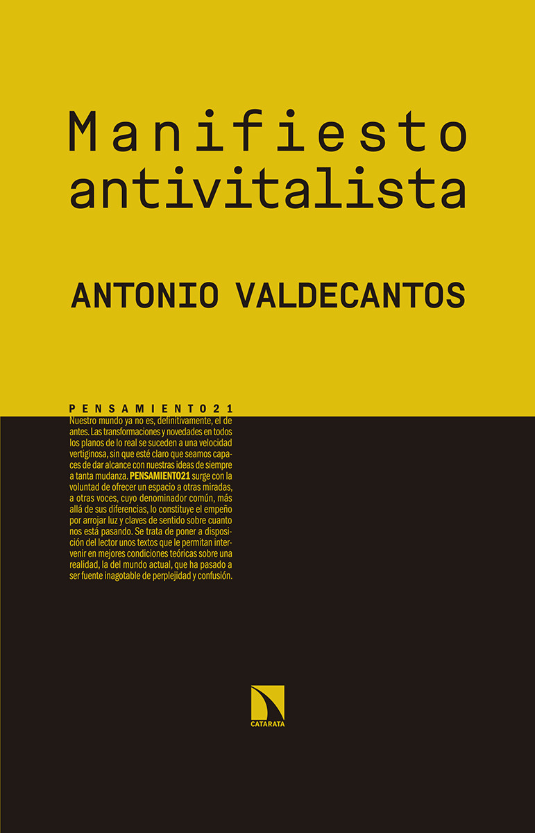 Manifiesto antivitalista. 9788490975299