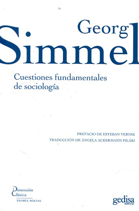 Cuestiones fundamentales de Sociología. 9788417341442
