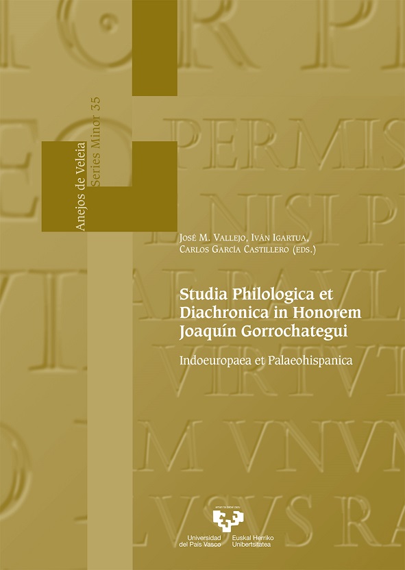 Studia philologica et diachronica in honorem Joaquín Gorrochategui. 9788490829110