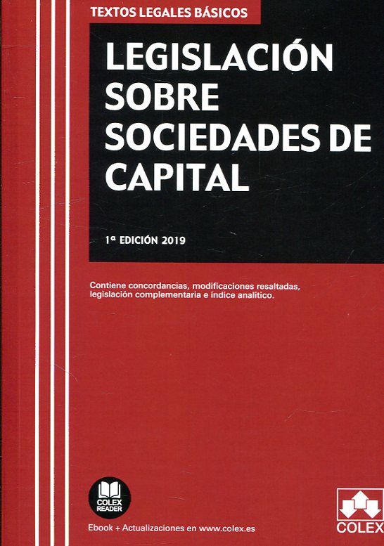 Legislación sobre sociedades de capital. 9788417618155