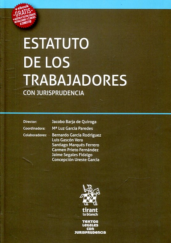Libro Estatuto de los Trabajadores 9788491907466 Barja de Quiroga