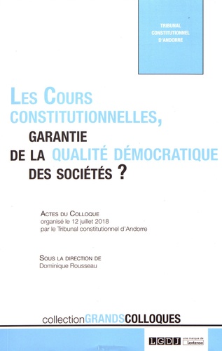 Les Cours Constitutionnelles, garantie de la qualité démocratique des sociétés?. 9782275066035