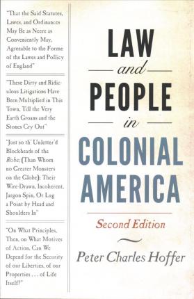 Law and people in colonial America. 9781421434599