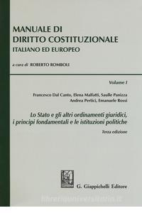 Manuale di Diritto costituzionale: italiano ed europeo. 9788892118621