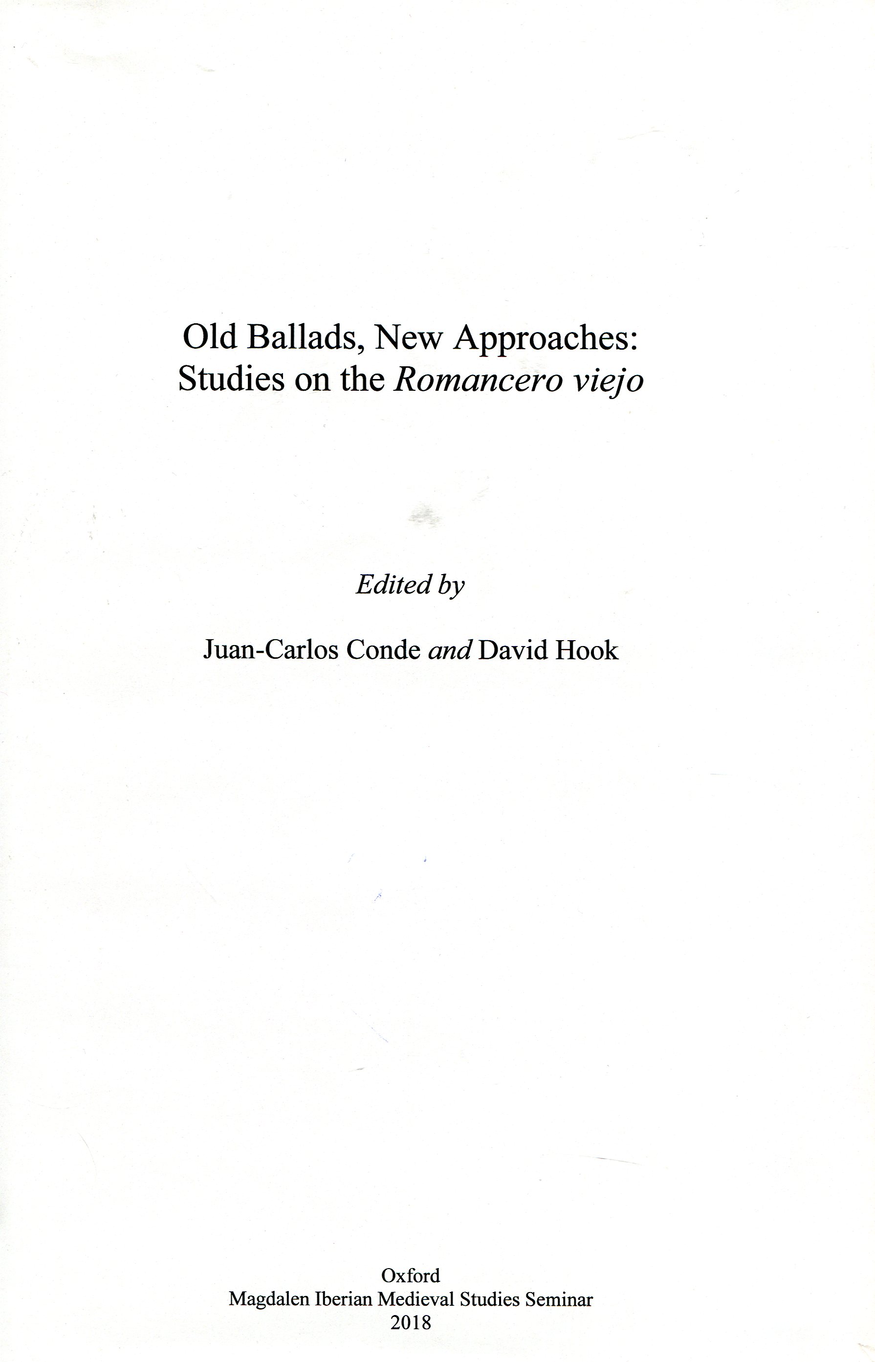 Old Ballads, new approaches