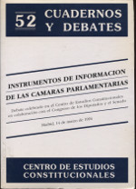 Instrumentos de información de las cámaras parlamentarias. 9788425909733