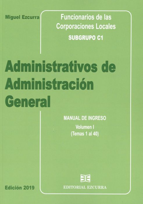 Administrativos de Administración General de las Corporaciones Locales. Subgrupo C1. 9788416190454