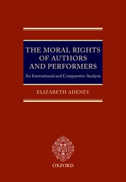 The moral rights of authors. 9780199284740