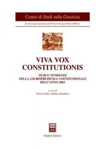 Viva vox constitutionis. 9788814112881