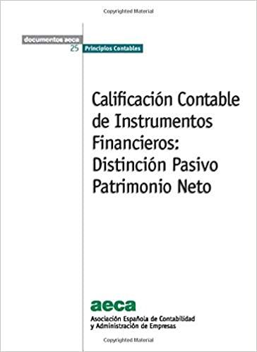 Calificación contable de instrumentos financieros. 9788496648203