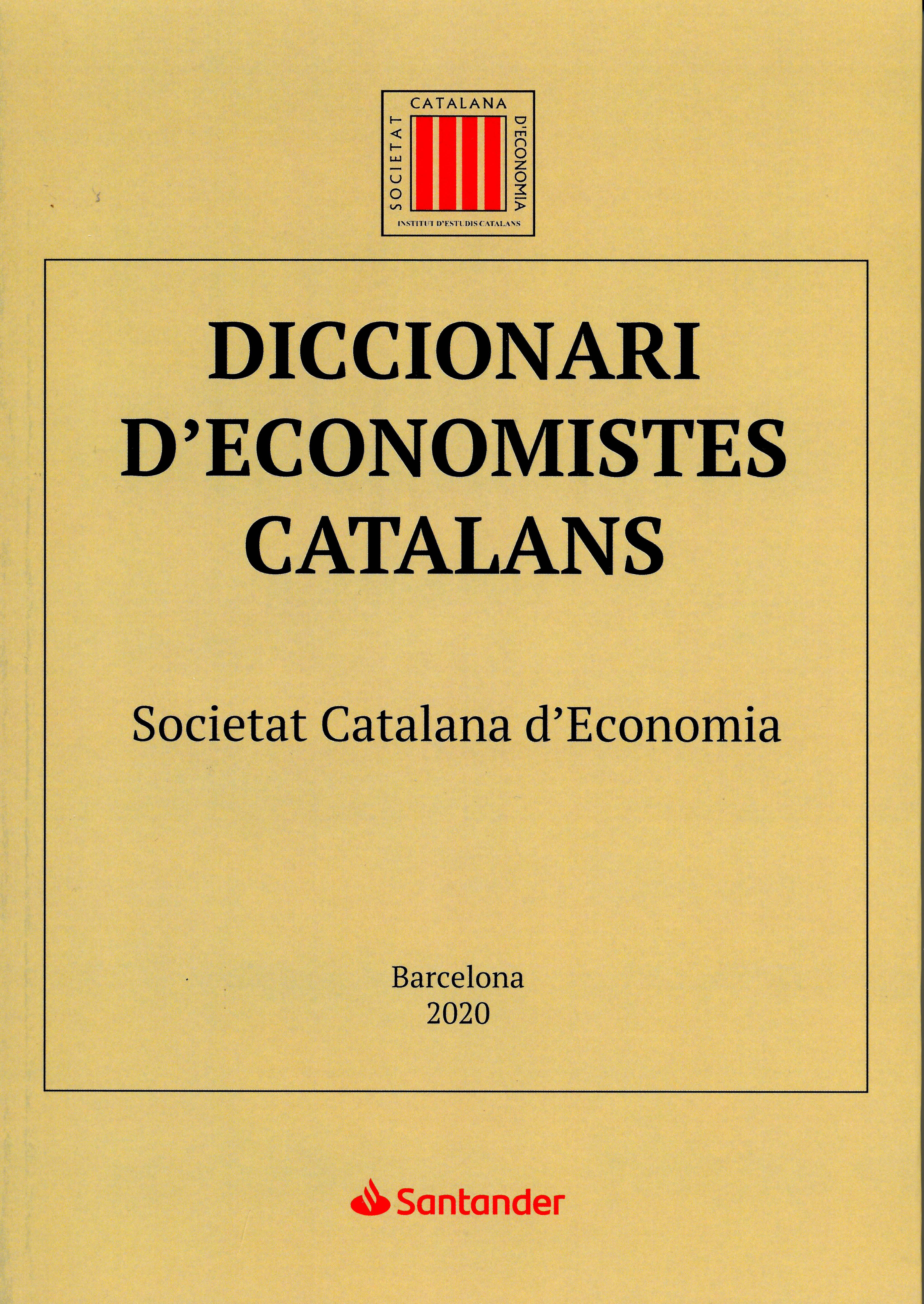 Diccionari d'economistes catalans. 9788499655475