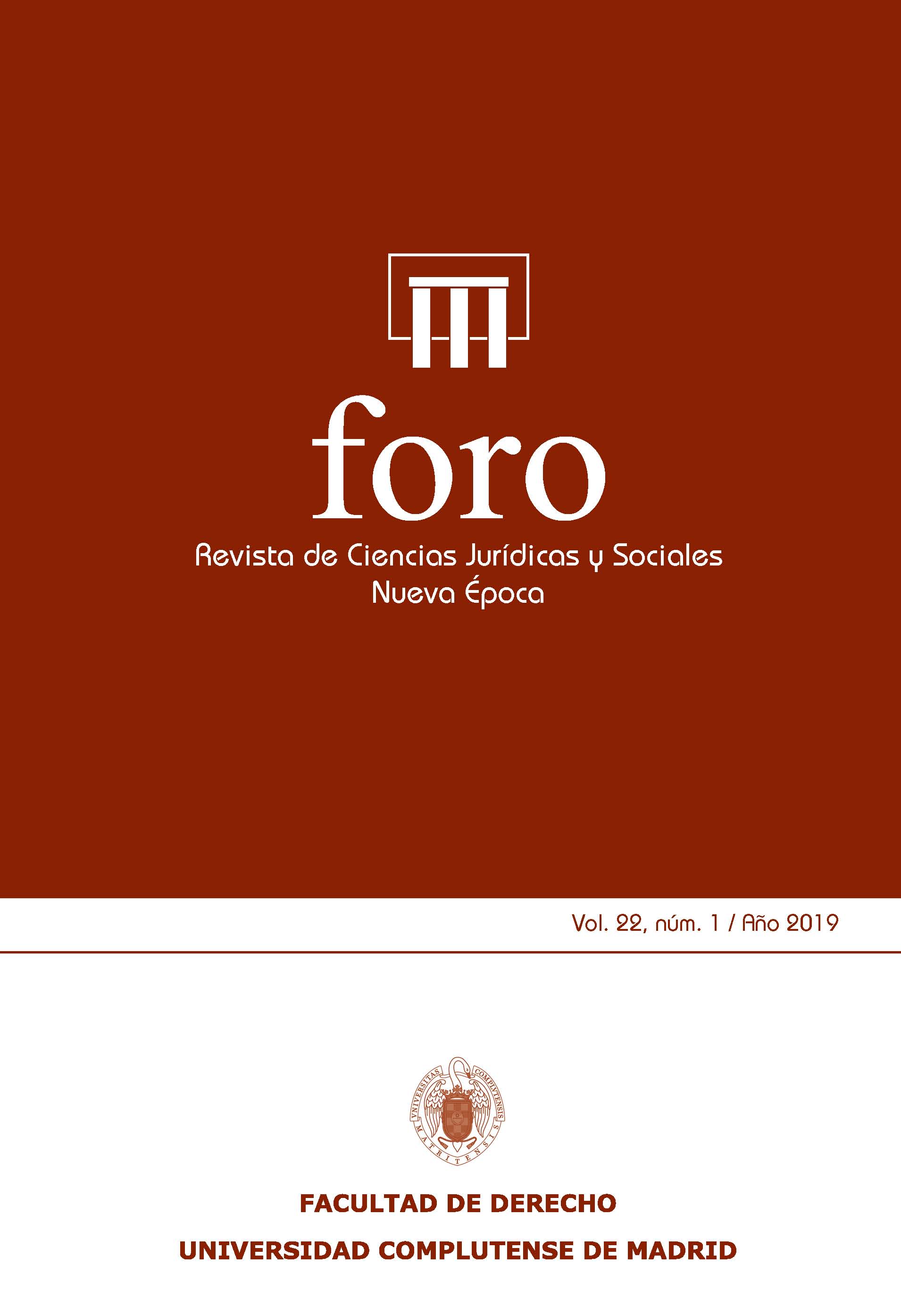 Foro. Revista de Ciencias Jurídicas y Sociales. Nueva Época; Vol. 22. Núm 1 / 2019. 101054187