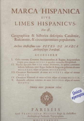 Marca Hispanica sive limes Hispanicus