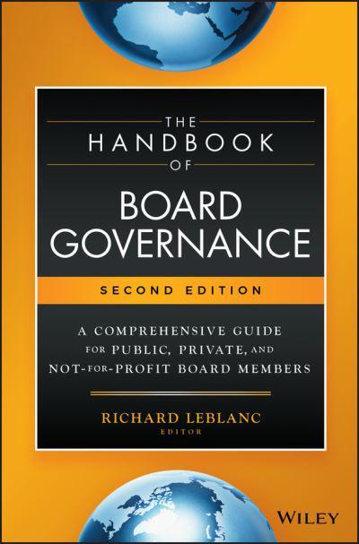 The handbook of board governance. 9781119537168