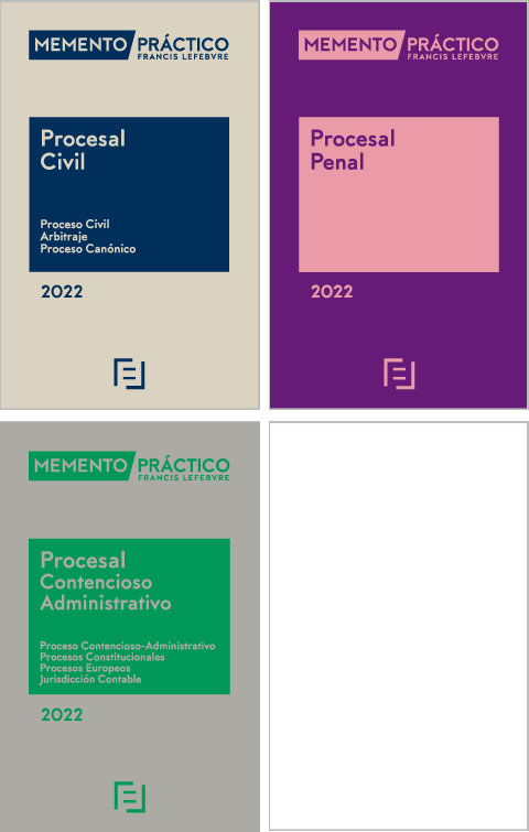 PACK MEMENTO PRÁCTICO-Procesal Civil 2022; Procesal Penal 2022; Procesal Contencioso Administrativo 2022. 9788418647857