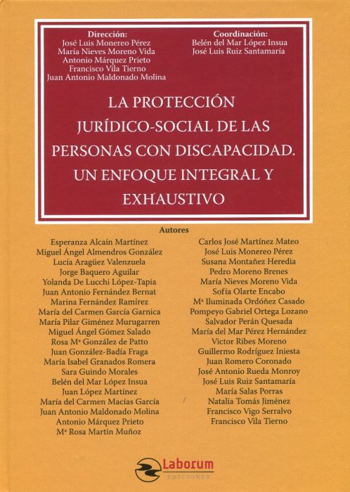 La protección jurídico-social de las personas con discapacidad. Un enfoque integral y exhaustivo. 9788417789503
