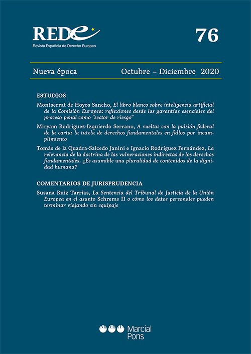 Revista Española de Derecho Europeo, Nº 76, Nueva época Octubre-Diciembre 2020. 101062404