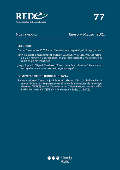 Revista Española de Derecho Europeo, Nº 77, Nueva época Enero-Marzo 2021. 101065761