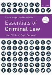 Smith, Hogan, and Ormerod's Essentials of Criminal Law. 9780198869962