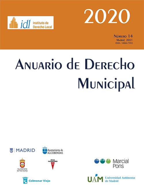 Anuario de Derecho Municipal, Nº 14, año 2020
