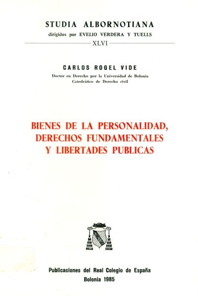 Bienes de la personalidad, derechos fundamentales y libertades públicas. 9788459906586