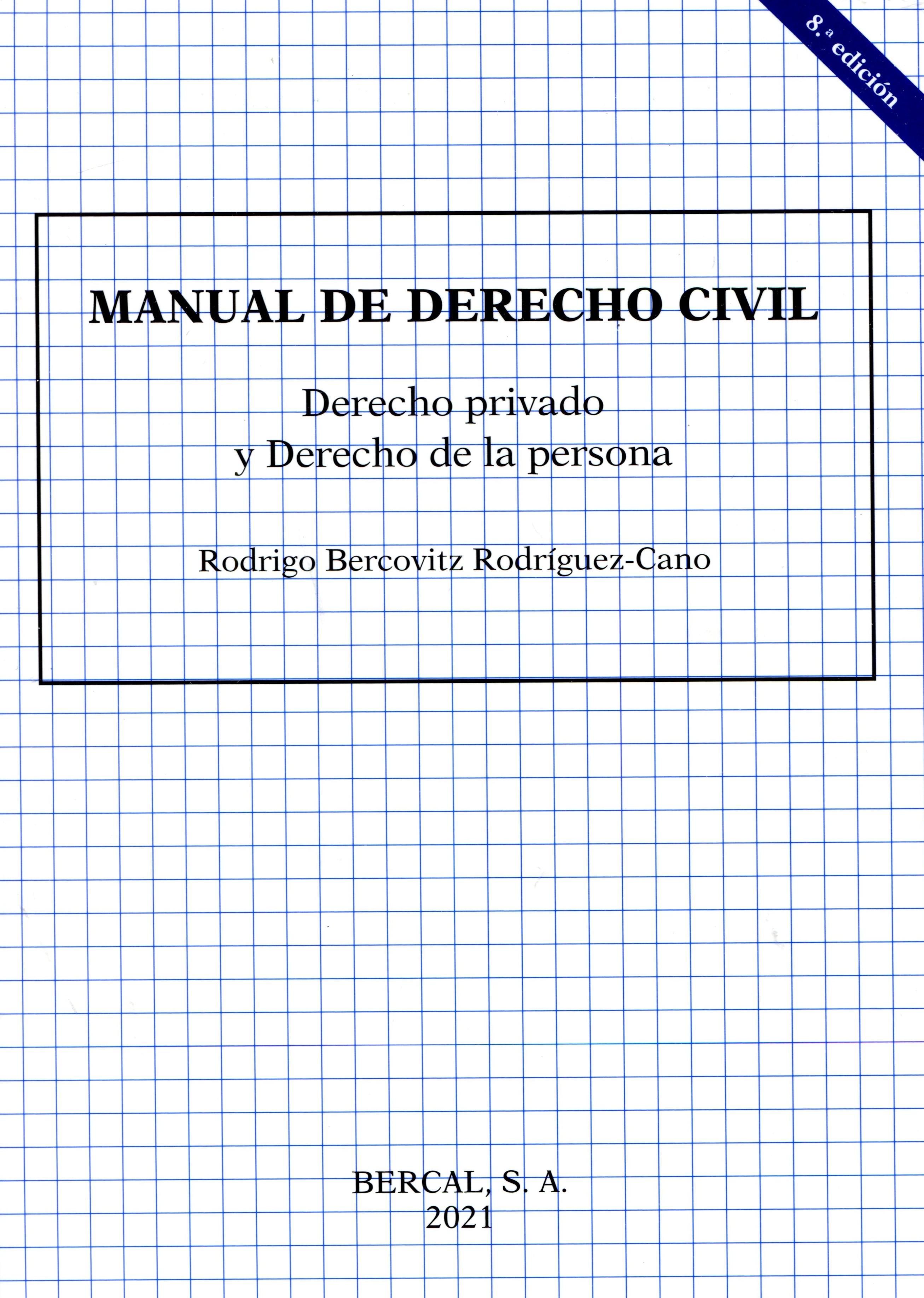 Manual de Derecho civil. 9788489118379