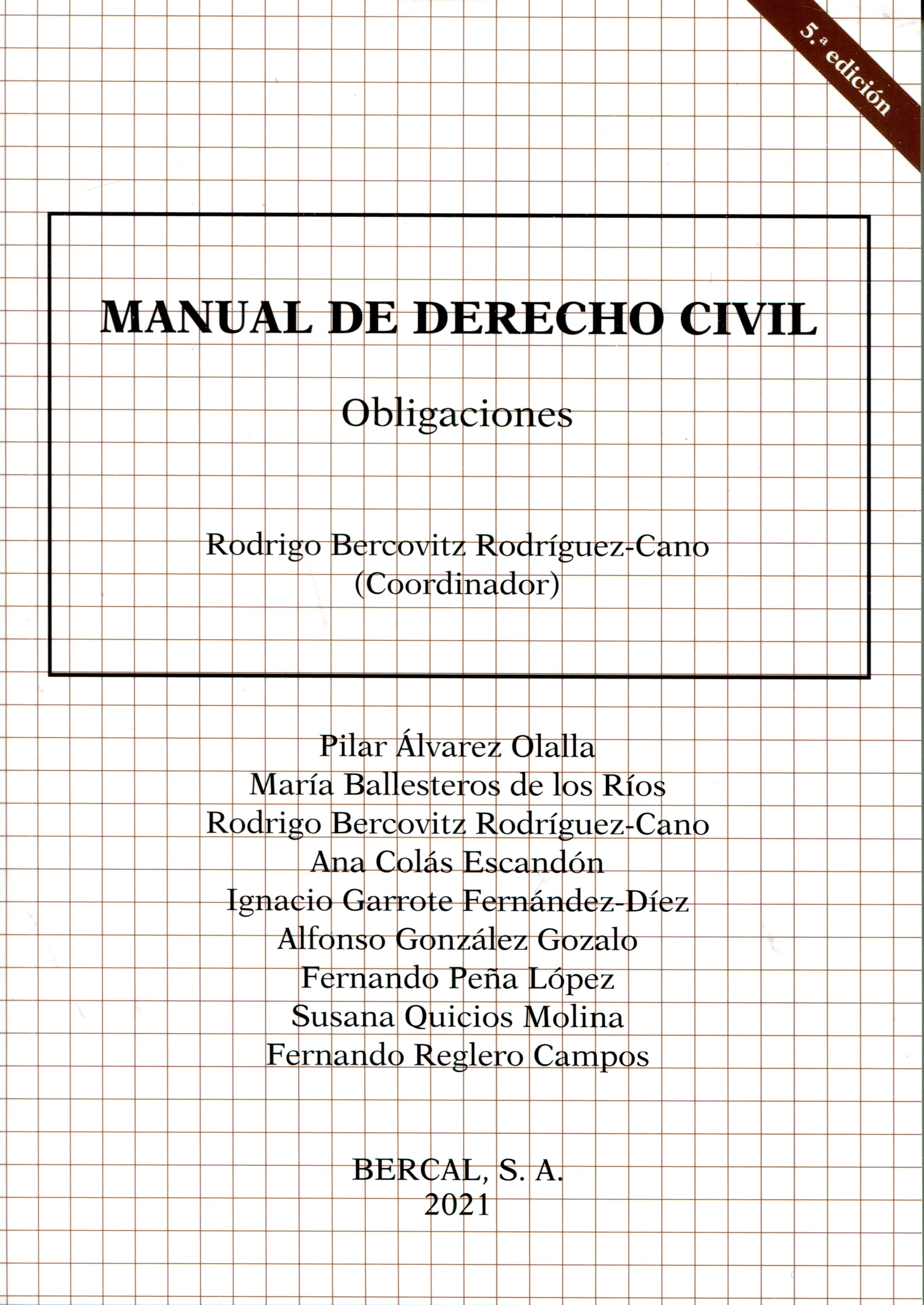 Manual de Derecho civil. 9788489118386