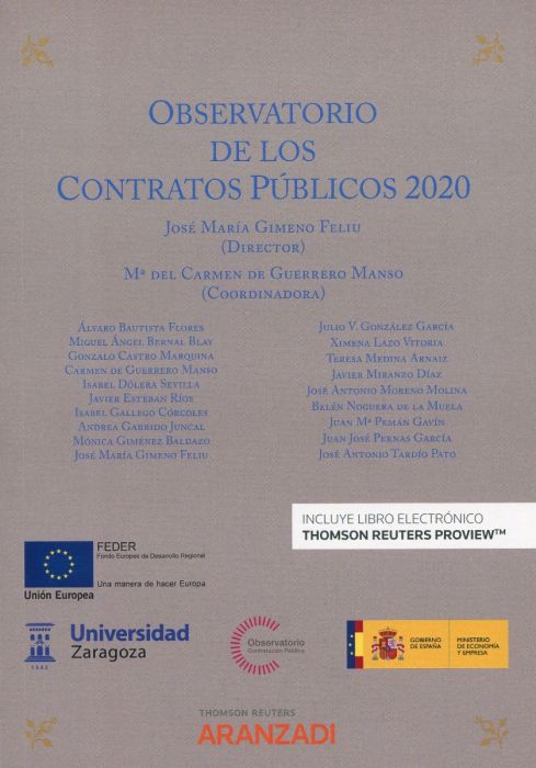 Observatorio de los contratos públicos 2020. 9788413910352