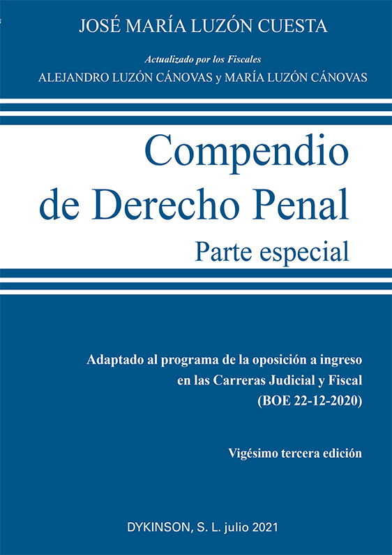 Compendio de Derecho penal. 9788413776736