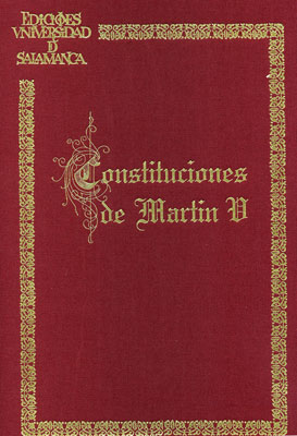 Constituciones de Martín V. 9788474816709