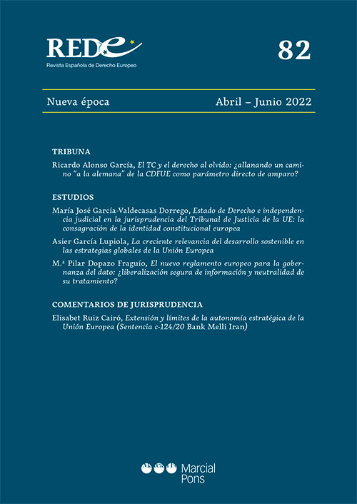 Revista Española de Derecho Europeo, Nº 82, Nueva época Abril-Junio 2022. 101087729