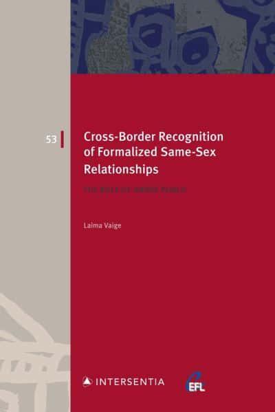Cross-Border Recognition of Formalized Same-Sex Relationships. 9781839702563