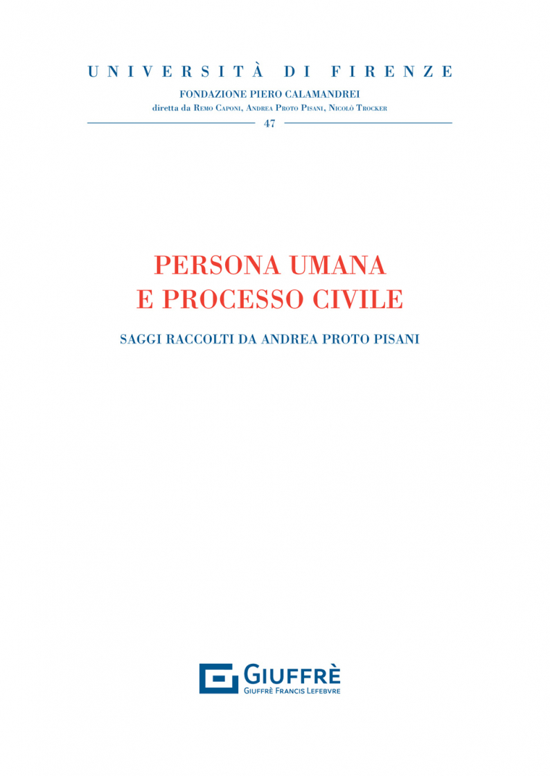 Persona umana e processo civile. 9788828838401