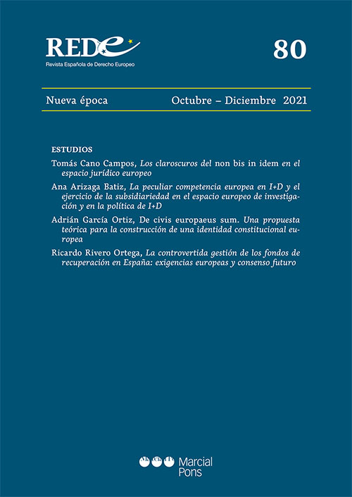Revista Española de Derecho Europeo, Nº 80, Nueva época Octubre-Diciembre 2021