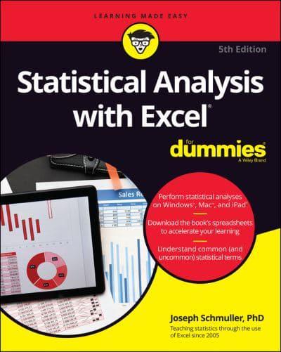 Statistical analysis with Excel for Dummies. 9781119844549