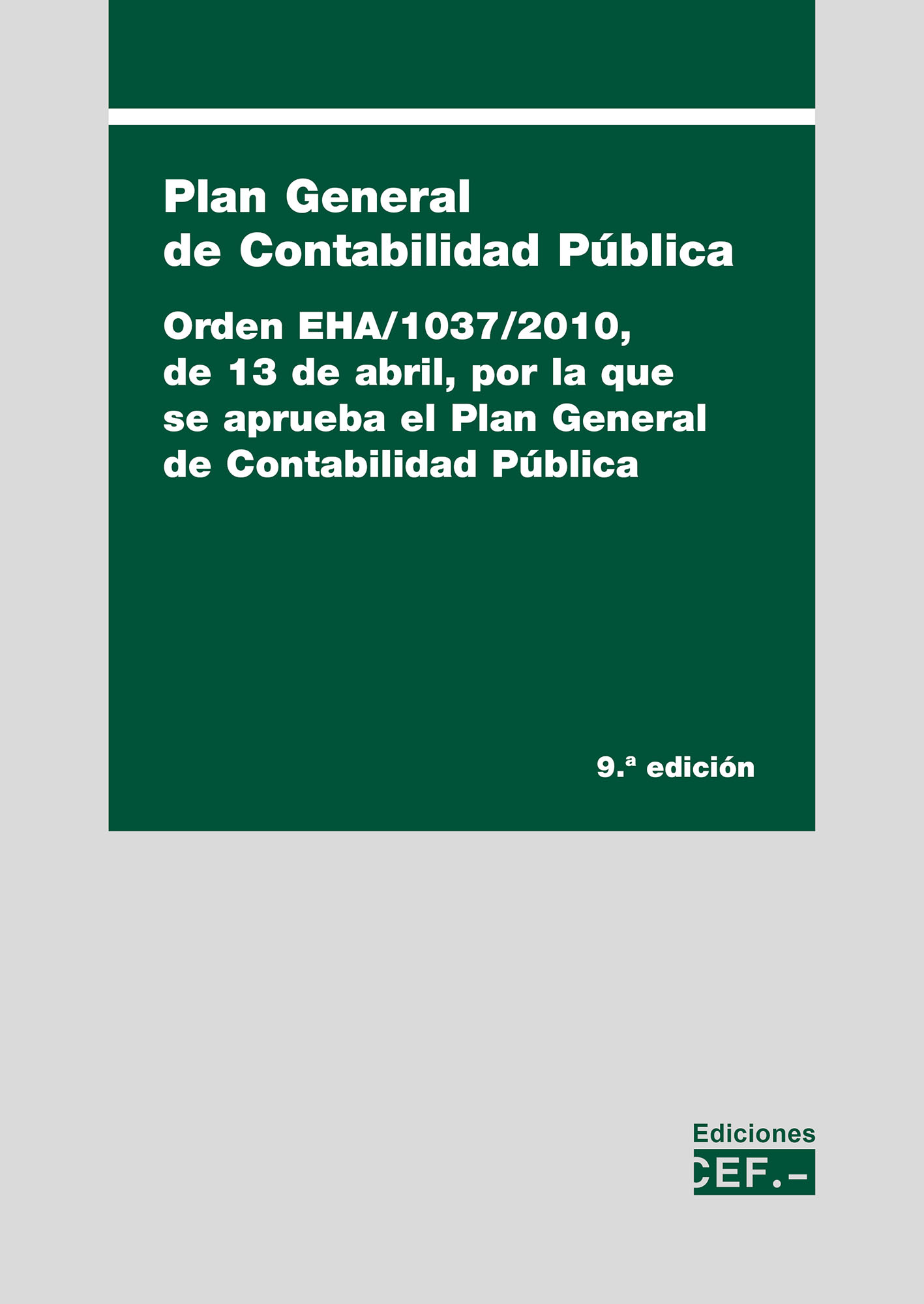Plan General de Contabilidad Pública. 9788445443965