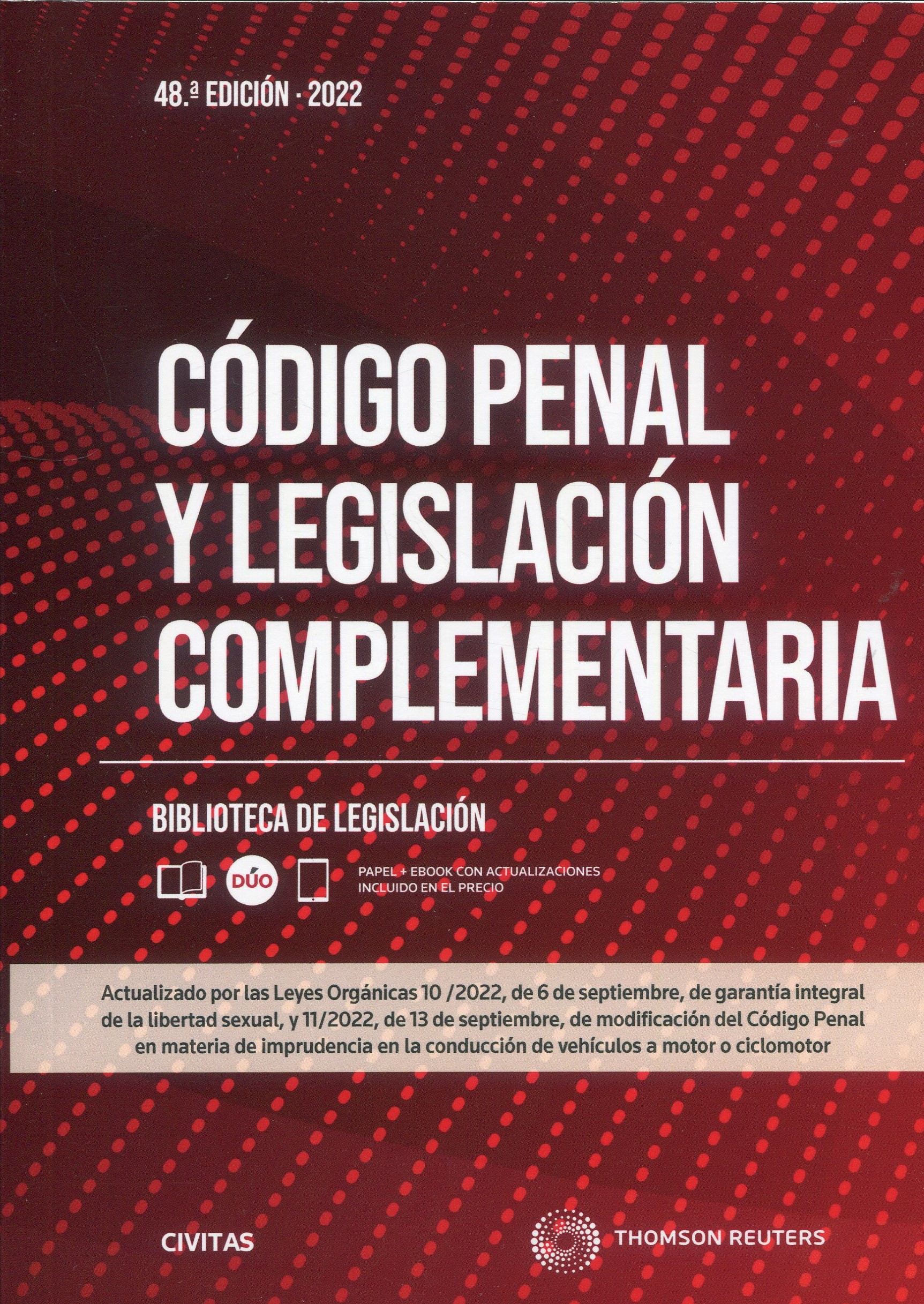 Código Penal y legislación complementaria. 9788413907581