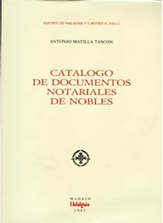 Catálogo de documentos notariales de nobles. 9788400064815