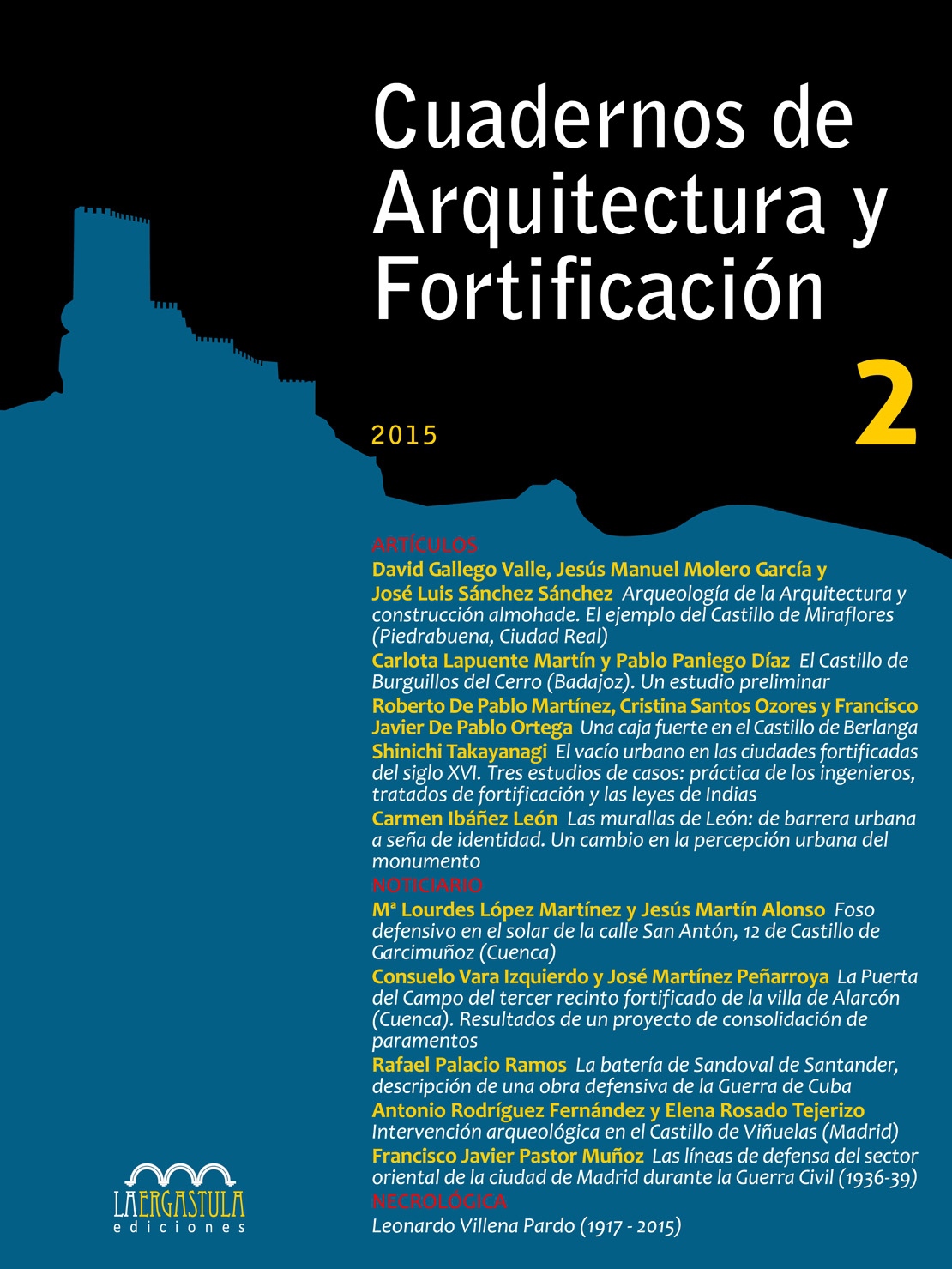 Cuadernos de Arquitectura y Fortificación, Nº 2, año 2015. 9788416242177