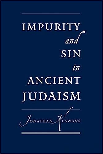 Impurity and sin in Ancient Judaism. 9780195177657