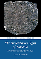  The undeciphered signs of Linear B. 9781108796910