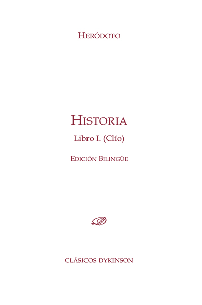 Historia. Libro I: (Clio). 9788498499322