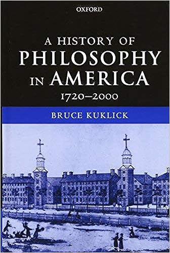 A history of philosophy in America