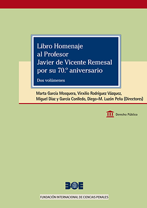 Libro Homenaje al Profesor Javier de Vicente Remesal por su 70.º aniversario