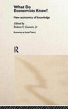  What do economists know?. 9780415207508